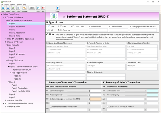 HUD Forms