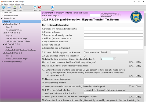 U.S. Gift Tax (Form 709)